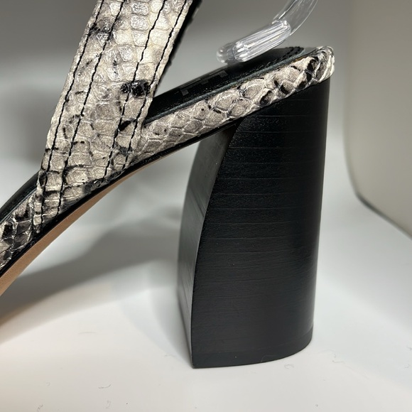 Anthropologie Paige Snake Embossed Goat Leather Women’s Size 6. Cream, Gray, Blk - Picture 13 of 15